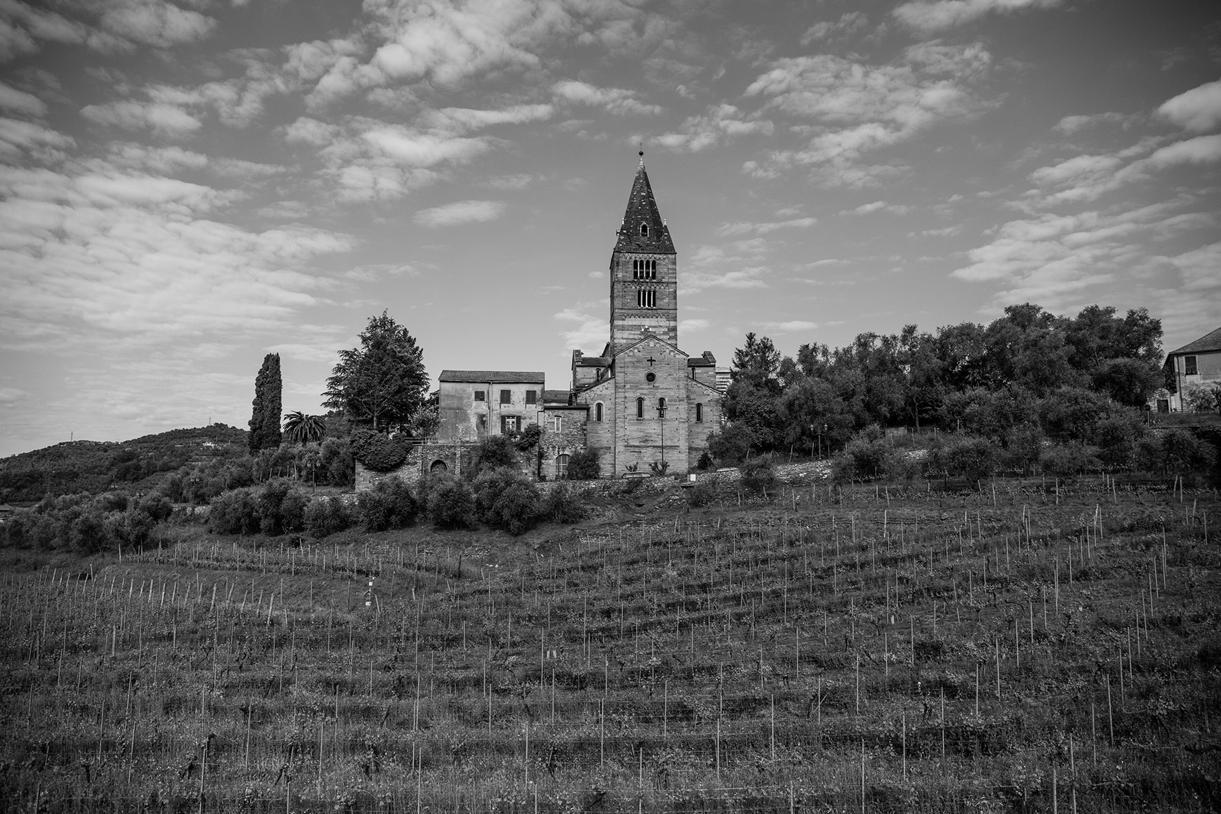 foto bianco e nero basilica dei Fieschi